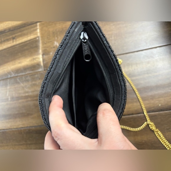 Black and Gold Beaded Crossbody Purse Chain Strap, y2k vintage 80s - Picture 7 of 9